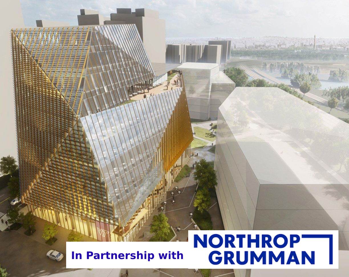 A rendering of the proposed building for northrop grumman.