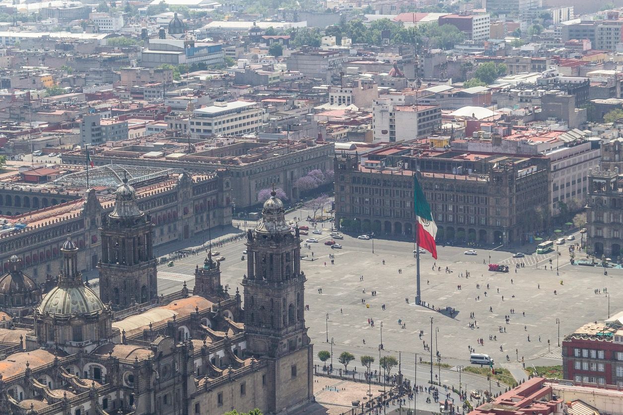 main square surrounded by cathedral and government palace